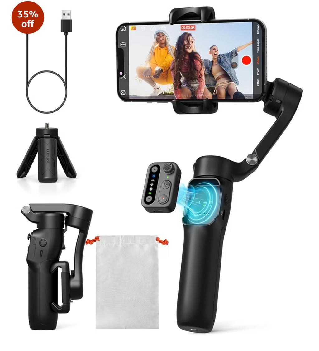 Smartphone Gimbal Stabilizer | Handheld Mobile Gimbal for Vlogging & Reels