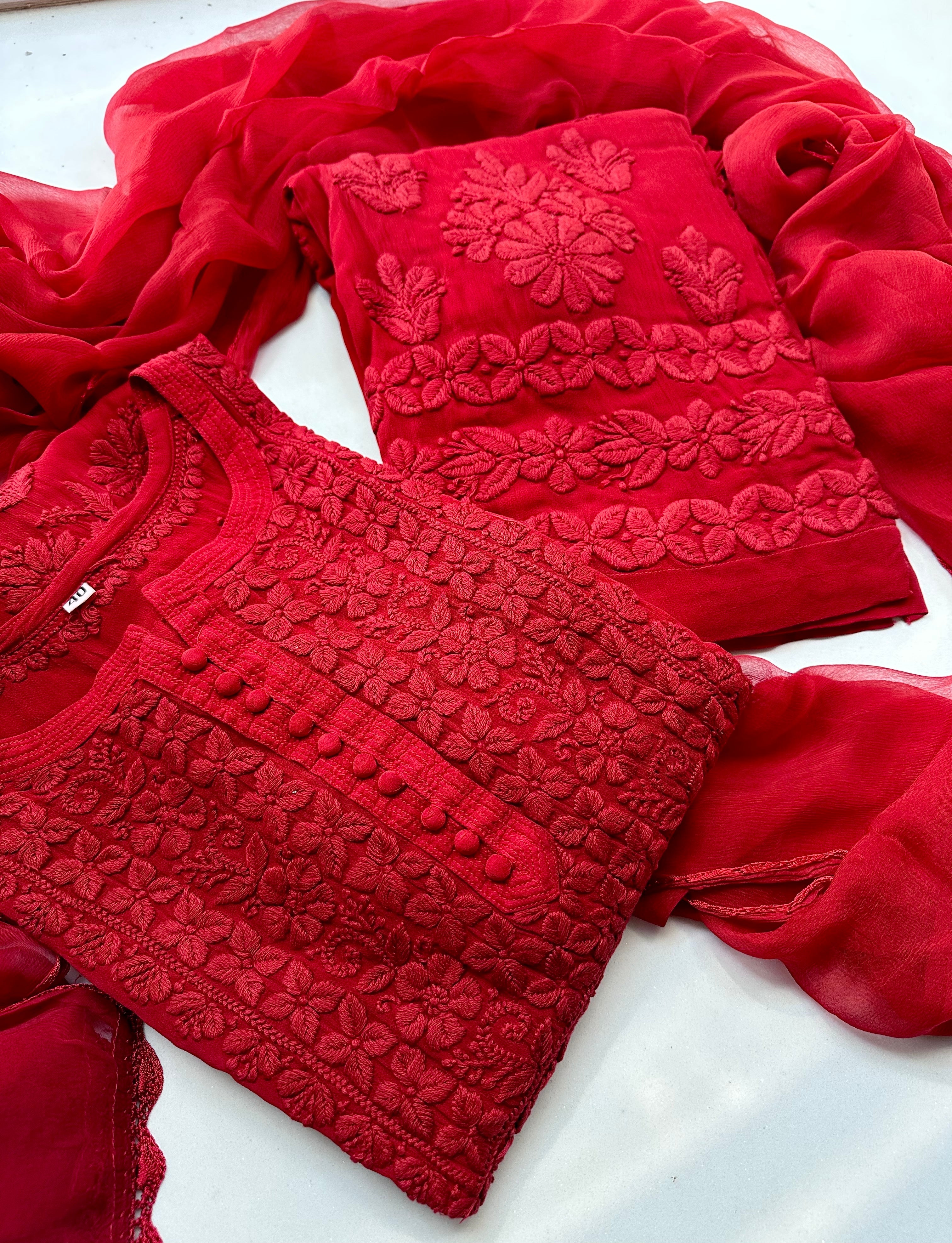 Premium Chikankari Kurti Set – Elegant & Stylish ( 3 Piece )