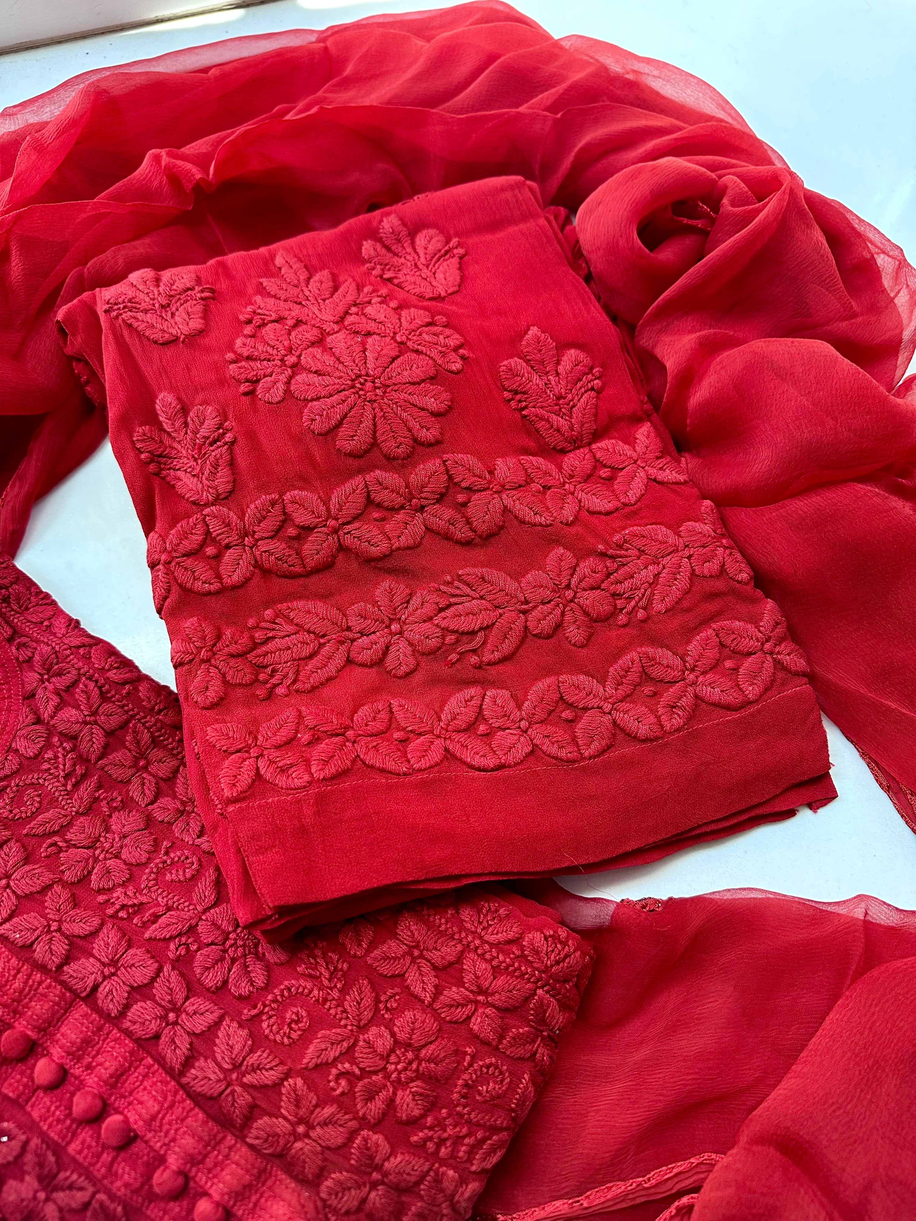 Premium Chikankari Kurti Set – Elegant & Stylish ( 3 Piece )
