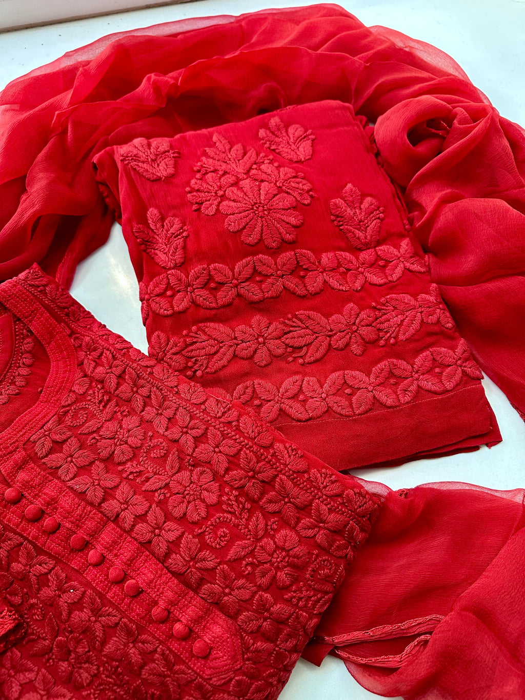 Premium Chikankari Kurti Set – Elegant & Stylish ( 3 Piece )