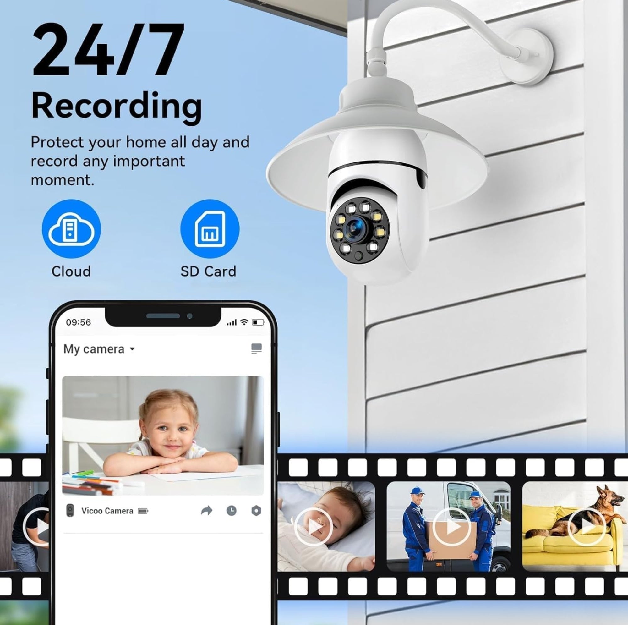 4MP WiFi Bulb CCTV Camera. Mobile Full Control, Unlimited Device Connect