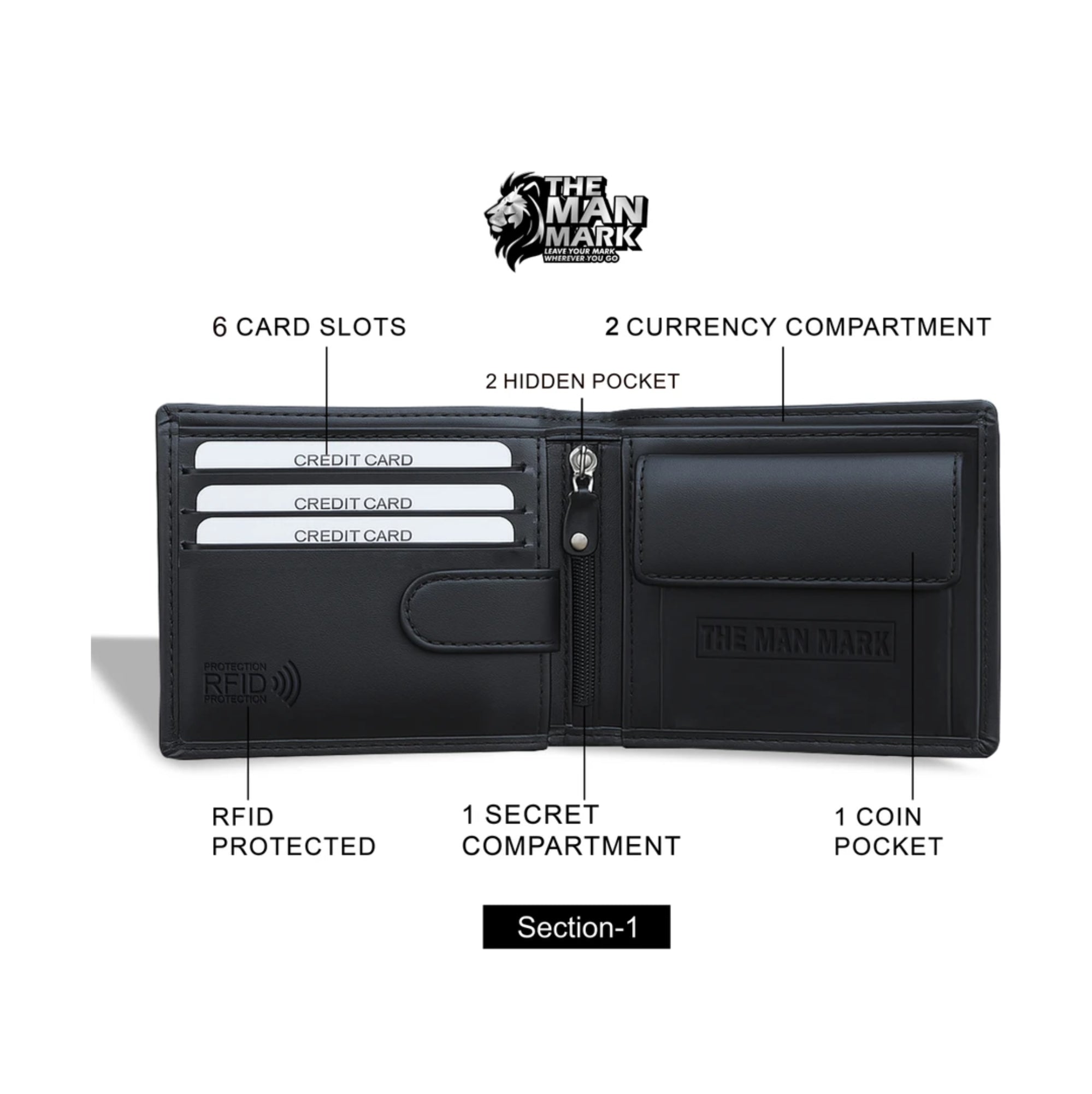 The Man Marke Money Wallet For Men ( Leather )