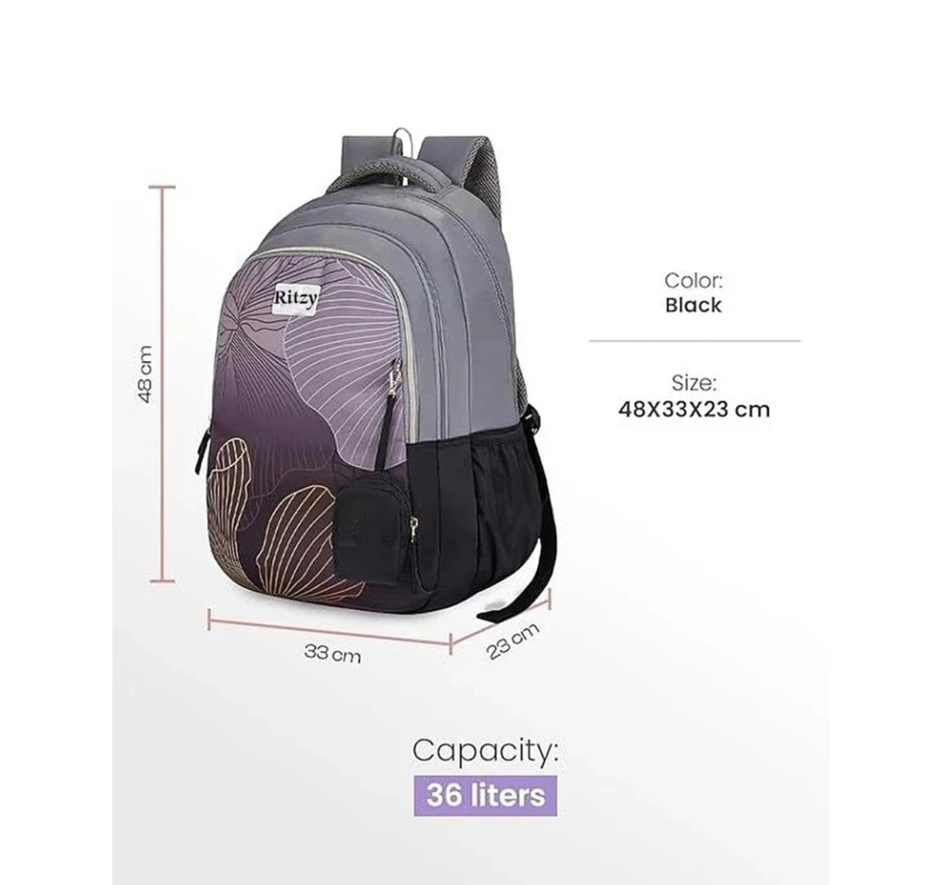 RITZY 36 L Girls & Women For School Bag