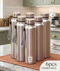 Stainless Steel Water Bottle – 6 Pcs Combo Pack