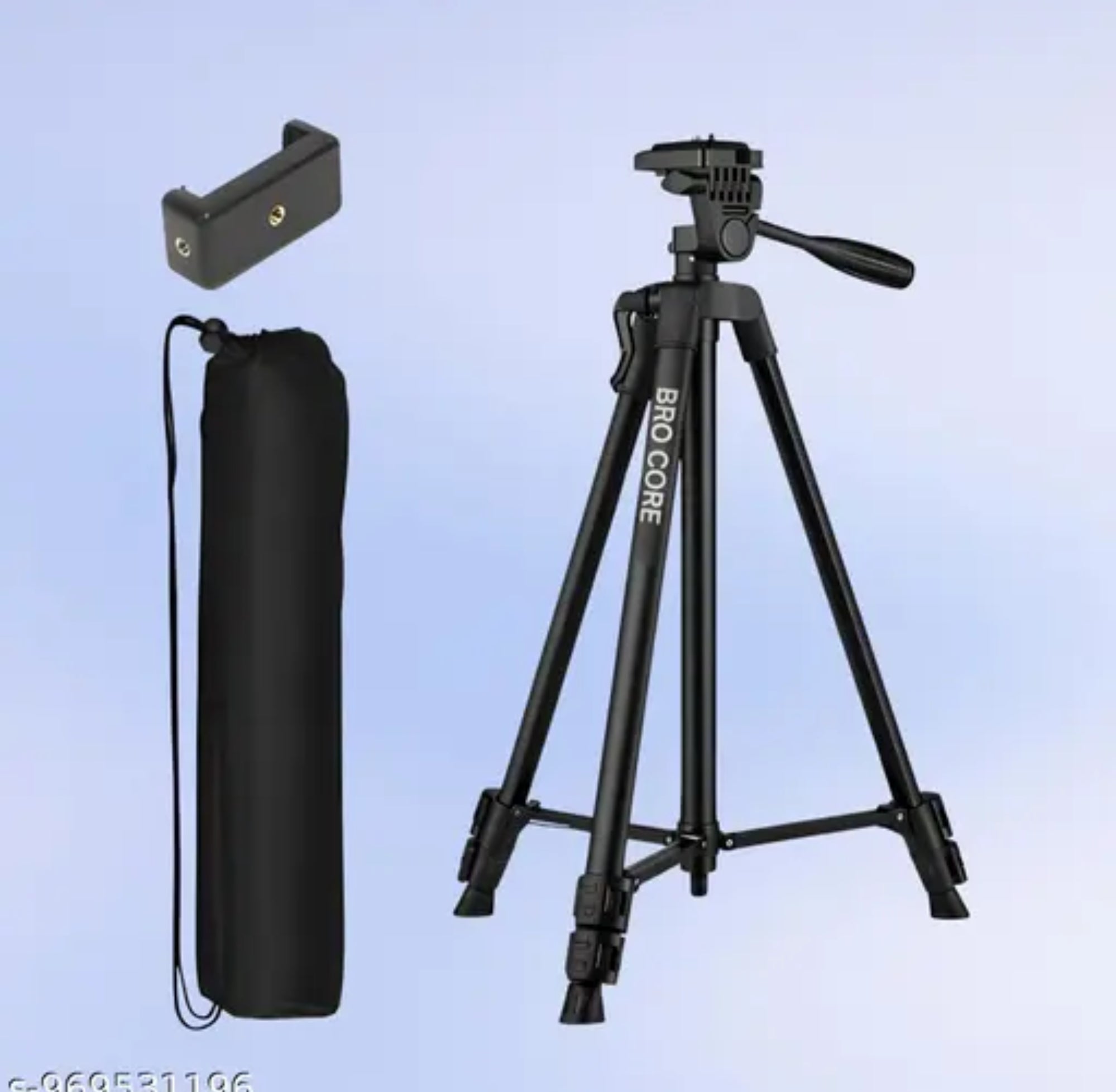 BRO CORE Lightweight Adjustable Camera Tripod Stand with Mobile Holder 7f