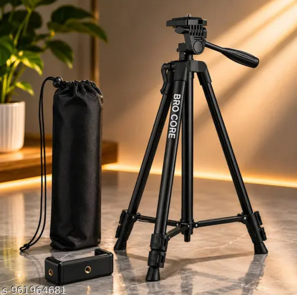 BRO CORE Lightweight Adjustable Camera Tripod Stand with Mobile Holder 7f