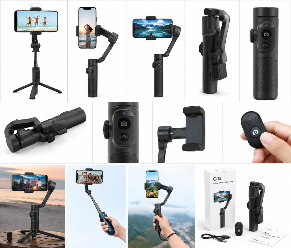 Smartphone Gimbal Stabilizer | Handheld Mobile Gimbal for Vlogging & Reels
