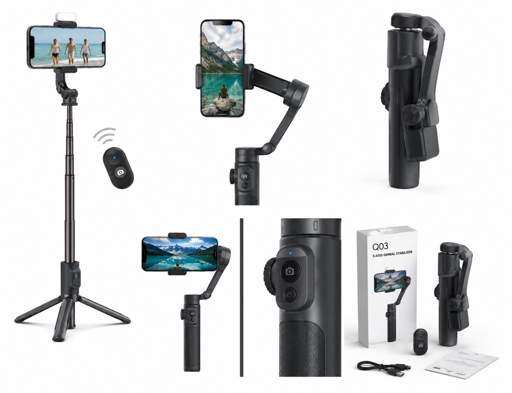 Smartphone Gimbal Stabilizer | Handheld Mobile Gimbal for Vlogging & Reels