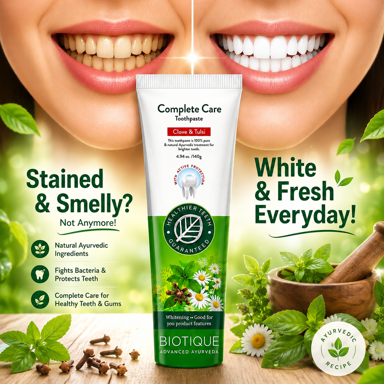 Biotiquee 3 Complete Care Toothpaste (140gm)