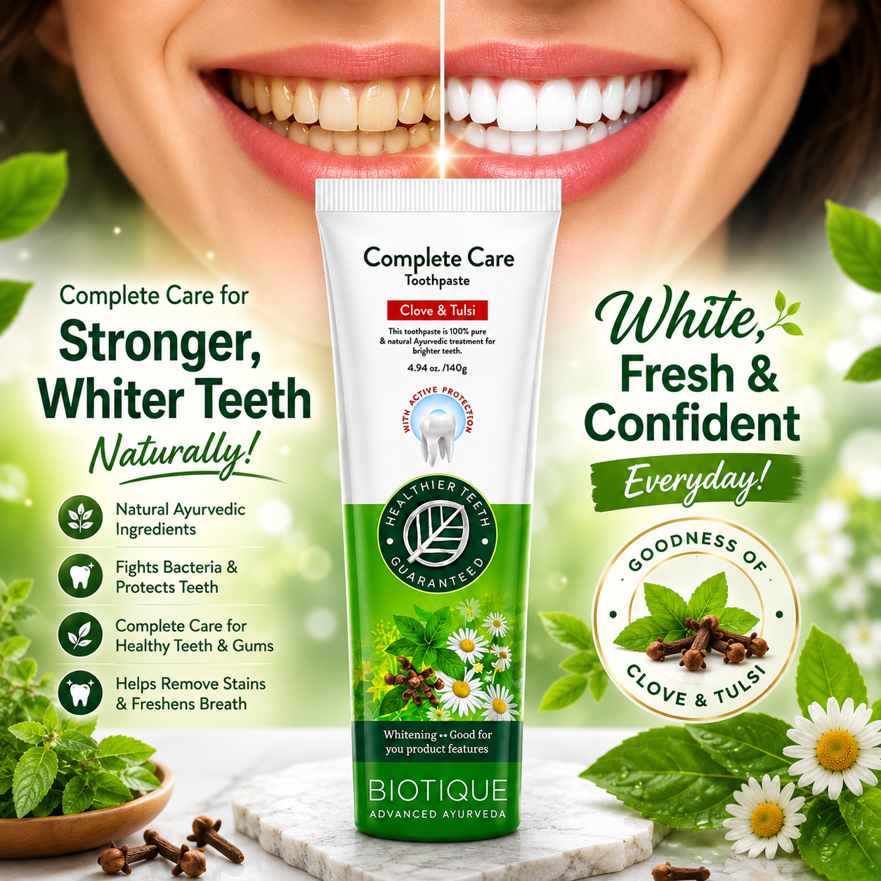 Biotiquee 3 Complete Care Toothpaste (140gm)